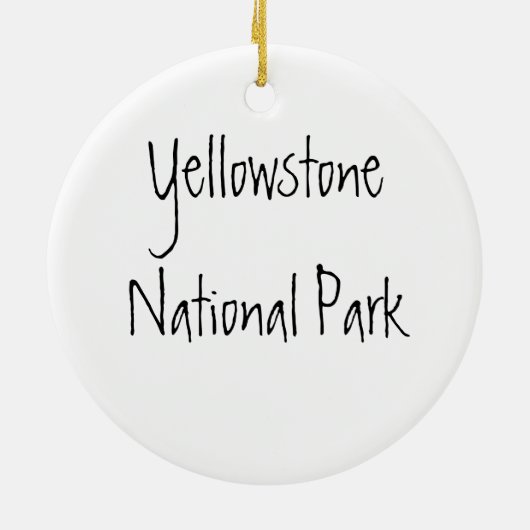Frosty Yellowstone Bison Keramisch Ornament (Achterkant)