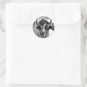 Frosty Yellowstone Bison Ronde Sticker (Tas)