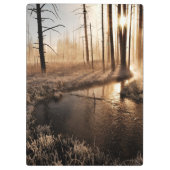 Frosty Yellowstone Morning Klembord (Achterkant)