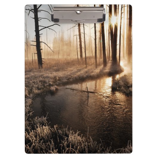 Frosty Yellowstone Morning Klembord (Voorkant)