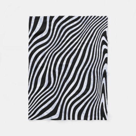 Frosty Zebra Stripes Fleece Deken (Voorkant)