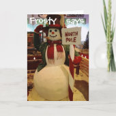 FROSTY ZEGT VROLIJK KERSTFEEST FEESTDAGEN KAART (Voorkant)