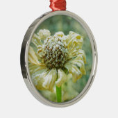 Frosty Zinna Metalen Ornament (Rechts)