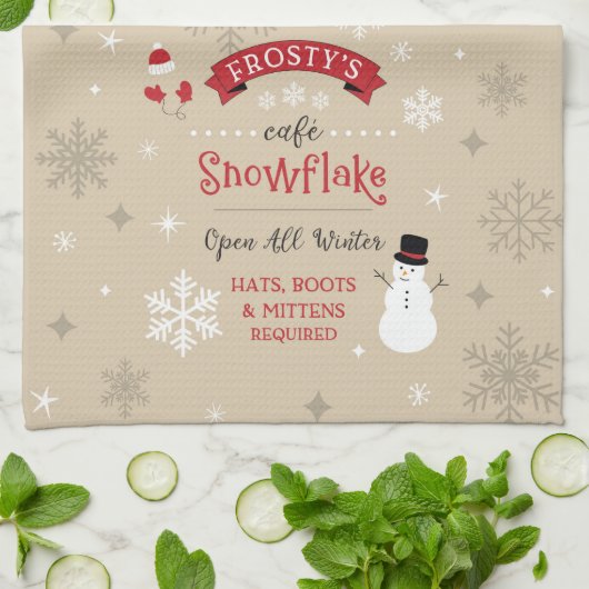 Frosty's Cafe Kitchen Towel Theedoek (Gevouwen)