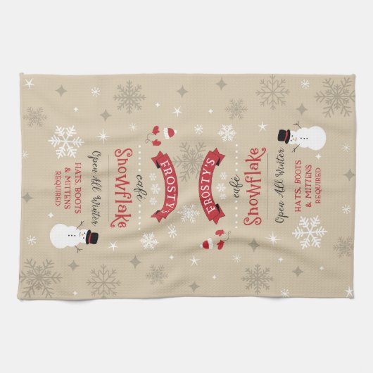 Frosty's Cafe Kitchen Towel Theedoek (Horizontaal)