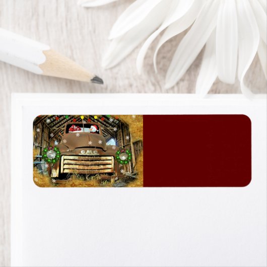 Frosty's  GMC Truck-kerstrun Etiket (Insitu)