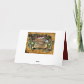 Frosty's GMC Truck-kerstrun Feestdagen Kaart (Achterkant)