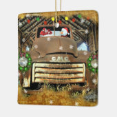 Frosty's  GMC Truck-kerstrun Keramisch Ornament (Links)