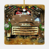 Frosty's  GMC Truck-kerstrun Keramisch Ornament (Achterkant)