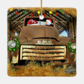 Frosty's  GMC Truck-kerstrun Keramisch Ornament (Achterkant)