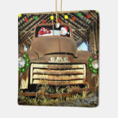 Frosty's  GMC Truck-kerstrun Keramisch Ornament (Links)