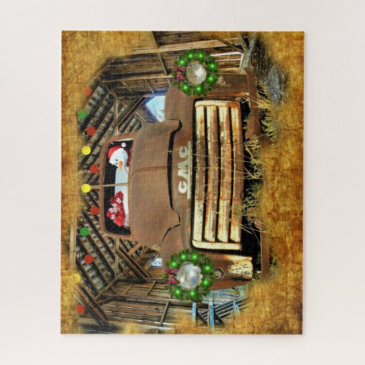 Frosty's GMC Truck-kerstrun Legpuzzel (Verticaal)