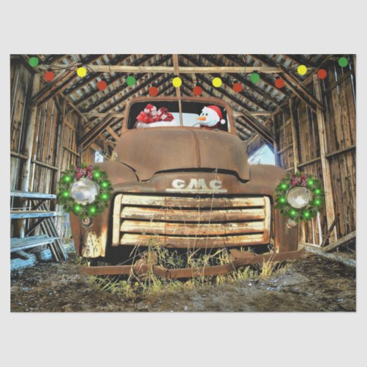 Frosty's  GMC Truck-kerstrun Tissuepapier (Voorkant)