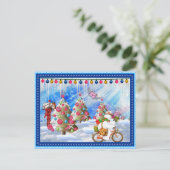 Frosty's Holiday Delivery kerstBriefkaart Feestdagenkaart (Staand voorkant)