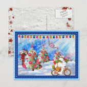 Frosty's Holiday Delivery kerstBriefkaart Feestdagenkaart (Voorkant / Achterkant)
