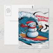 Frostys Kerst Surfin Brew Briefkaart (Voorkant / Achterkant)