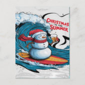 Frostys Kerst Surfin Brew Briefkaart (Voorkant)