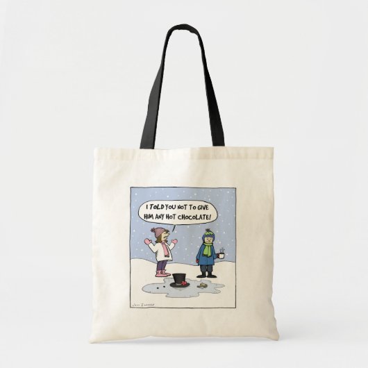 Frosty's last Day - Grappig kerstfeest Cartoon Tote Bag (Voorkant)