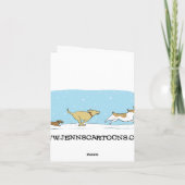 "Frosty's last Day" grappige kerstCartoon | Pasen Feestdagen Kaart (Achterkant)