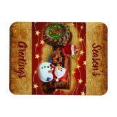 Frosty's Rode Tractor kerst Magneet (Horizontaal)