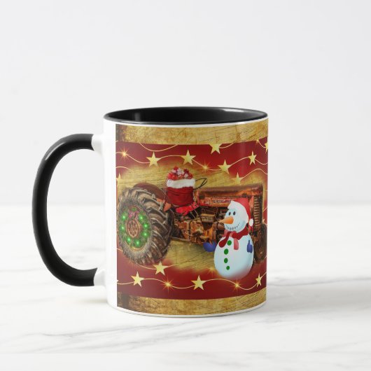 Frosty's Rode Tractor kerst Mok (Links)