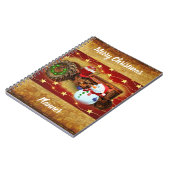 Frosty's Rode Tractor kerst Notitieboek (Linkerzijde)