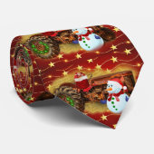 Frosty's Rode Tractor kerst Stropdas (Opgerold)