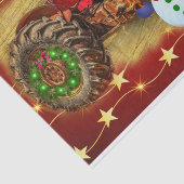 Frosty's  Rode Tractor kerst Tissuepapier (Detail)