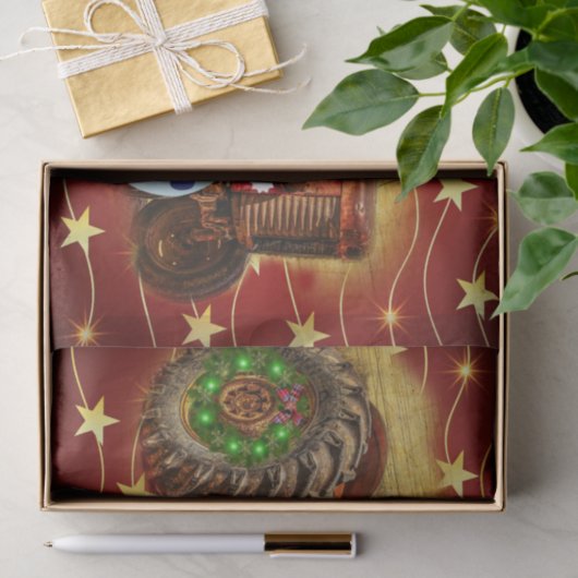 Frosty's  Rode Tractor kerst Tissuepapier (Geschenk)