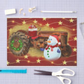 Frosty's  Rode Tractor kerst Tissuepapier (Craft)
