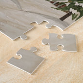 Frosty's Sneeuwscène Gepersonaliseerde Kerstmis Legpuzzel (Zijkant)