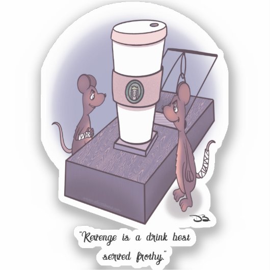 Frothy Custom Cut Sticker (Voorkant)