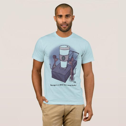 Frothy Mannen Light Blue T-Shirt (Voorkant volledig)