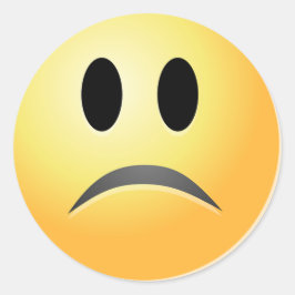 Frown Sad Miss-you Face Destiny Art Ronde Sticker