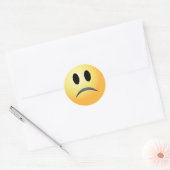 Frown Sad Miss-you Face Destiny Art Ronde Sticker (Envelop)