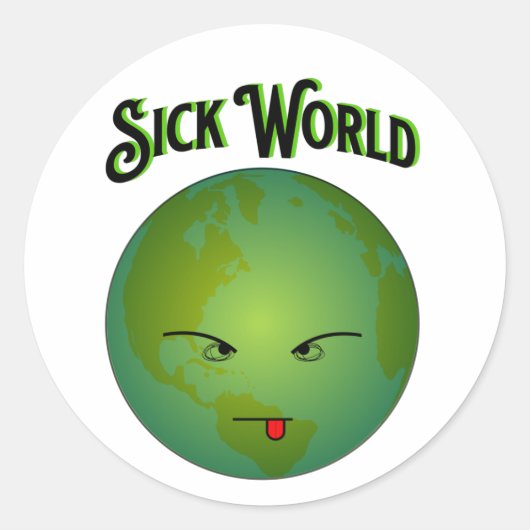 Frown World - Sick World - Sticker (Voorkant)