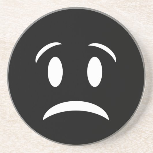 FROWNIE FACE ZANDSTEEN ONDERZETTER (Voorkant)