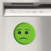 Frowny Face Green Magneet (Insitu (Vaatwasser))