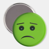 Frowny Face Green Magneet (Voorkant / Achterkant)