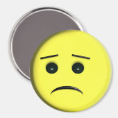 Frowny Face Yellow Magneet (Voorkant / Achterkant)