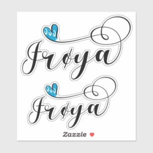 Frøya Flag Heart, Trøndelag Sticker