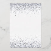 Frozen 1e verjaardag Cartoon Castle Folie Uitnodiging (Achterkant)