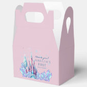 Frozen 1st Birthday Cartoon Castle First Birthday Bedankdoosjes (Open)