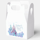 Frozen 1st Birthday Cartoon Castle First Birthday  Bedankdoosjes (Open)