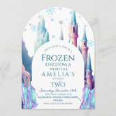 Frozen 2e verjaardag Cartoon Kasteel Kaart (Voorkant)