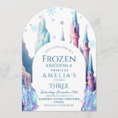 Frozen 3e Verjaardag Cartoon Kasteel Kaart (Voorkant)
