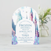 Frozen 3e Verjaardag Cartoon Kasteel Kaart (Staand voorkant)