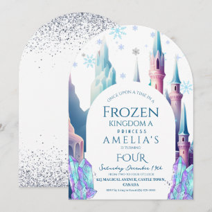 Frozen 4e Verjaardag Cartoon Kasteel Kaart