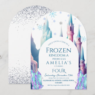 Frozen 4e Verjaardag Cartoon Kasteel Kaart