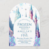 Frozen 5e Verjaardag Cartoon Kasteel Kaart (Voorkant)